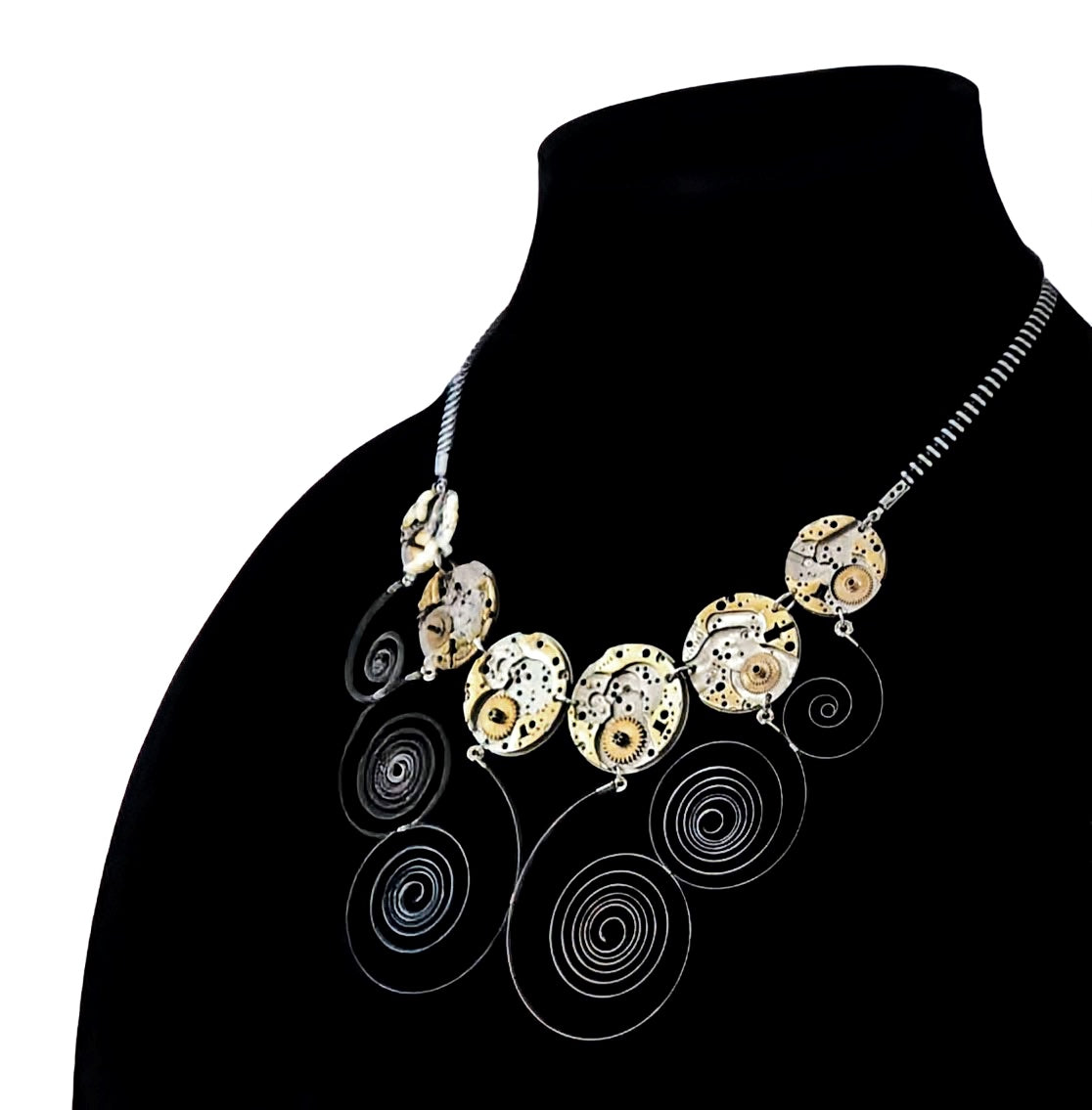 Latency – Mechanical Necklace with Vintage Watch Cases – Bitácora Collection