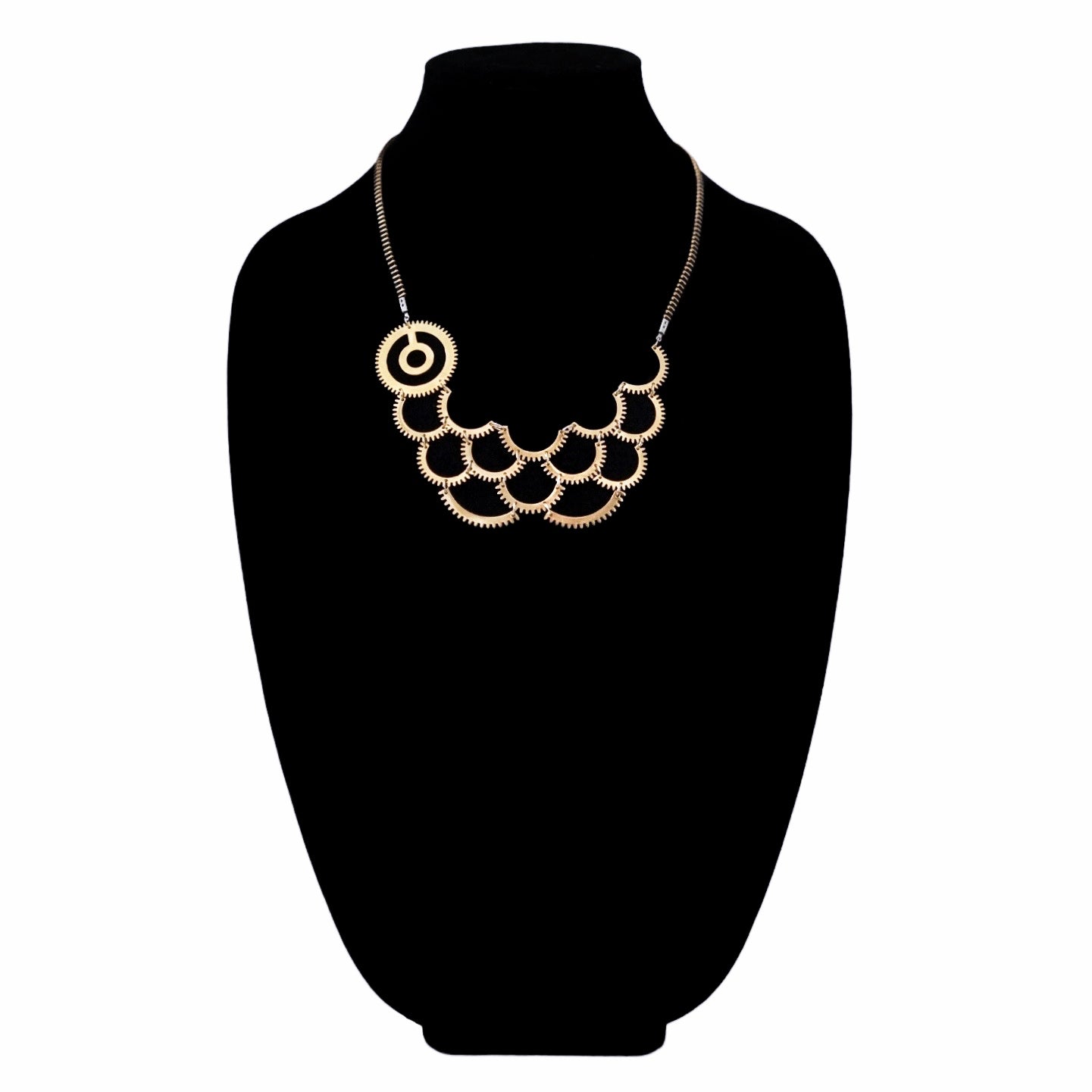 Interlace – Mechanical Necklace with Interwoven Vintage Watch Components – Bitácora Collection