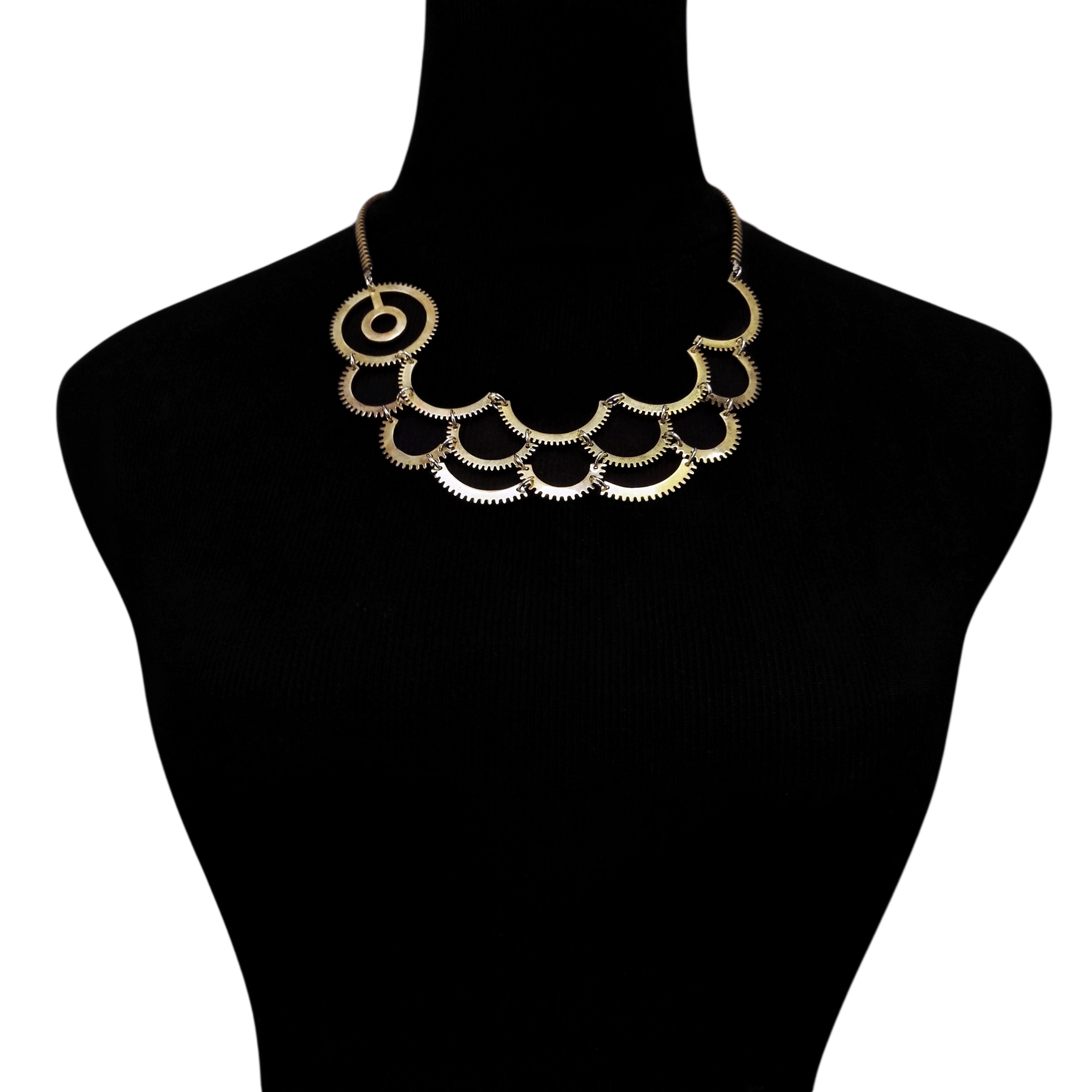 Interlace – Mechanical Necklace with Interwoven Vintage Watch Components – Bitácora Collection