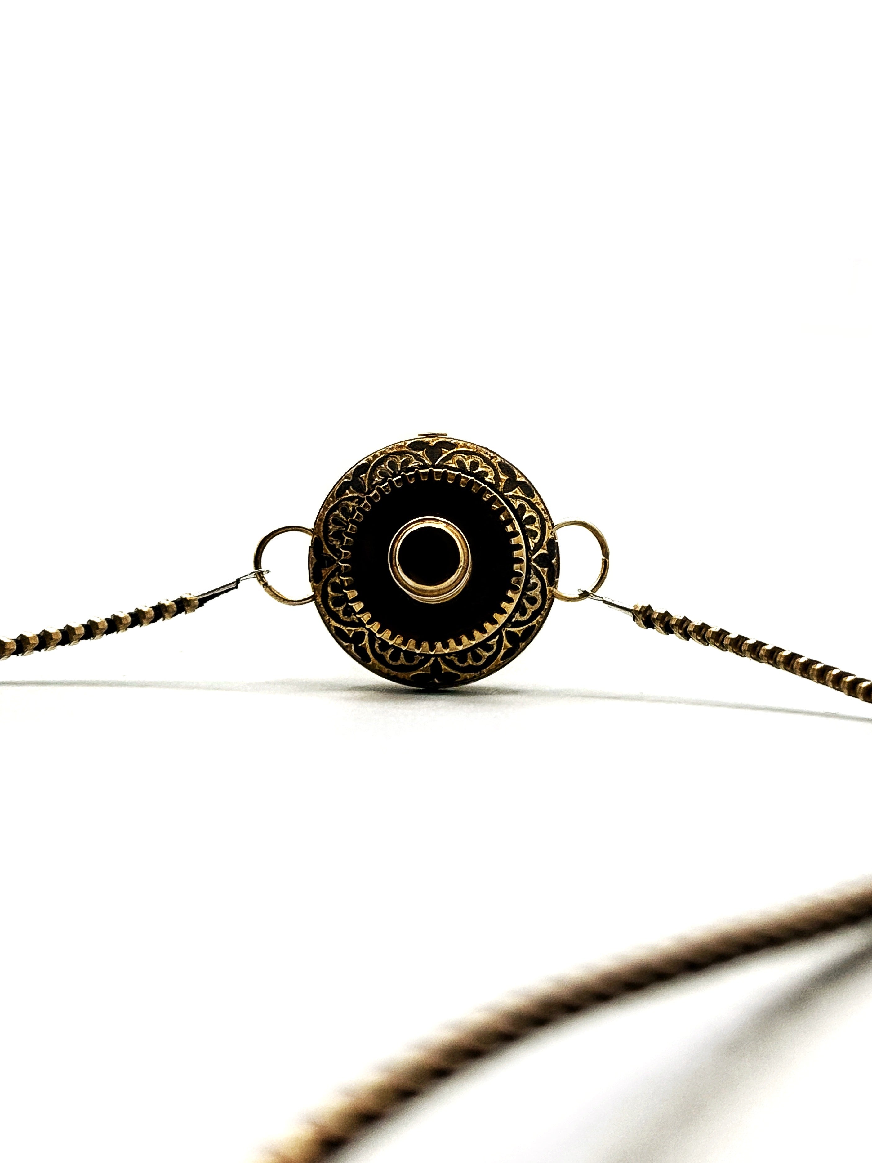 Sculptural Bronze Necklace - Linear Force and Mechanical Direction - Bitácora Collection - Propulsion
