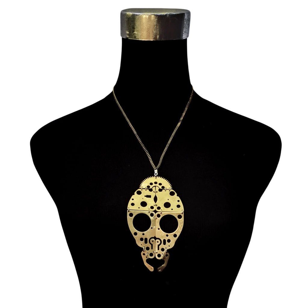Sculptural Statement Necklace in Bronze - Contemporary Art Jewelry - Bitácora Collection - Metamorphosis