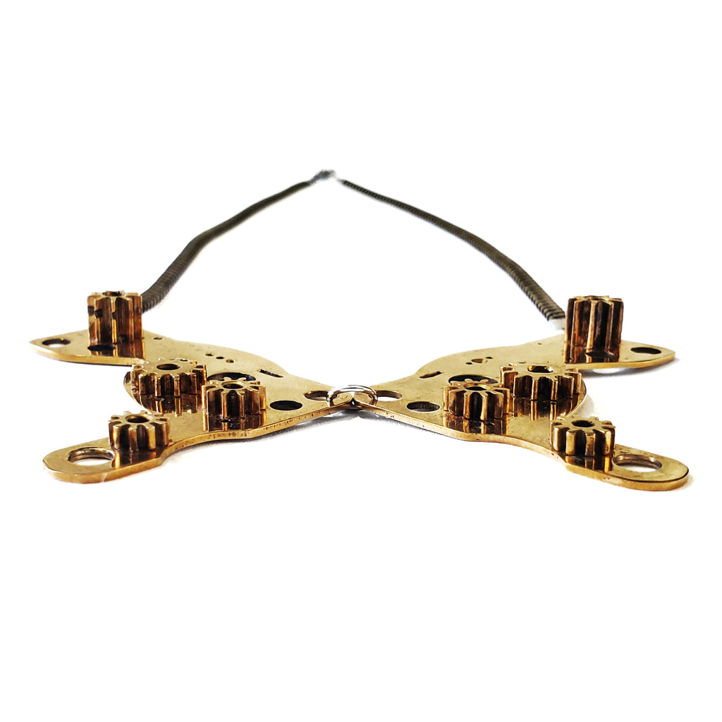 Butterfly – Bronze Necklace – Articulated Mechanical Butterfly – Logbook Collection