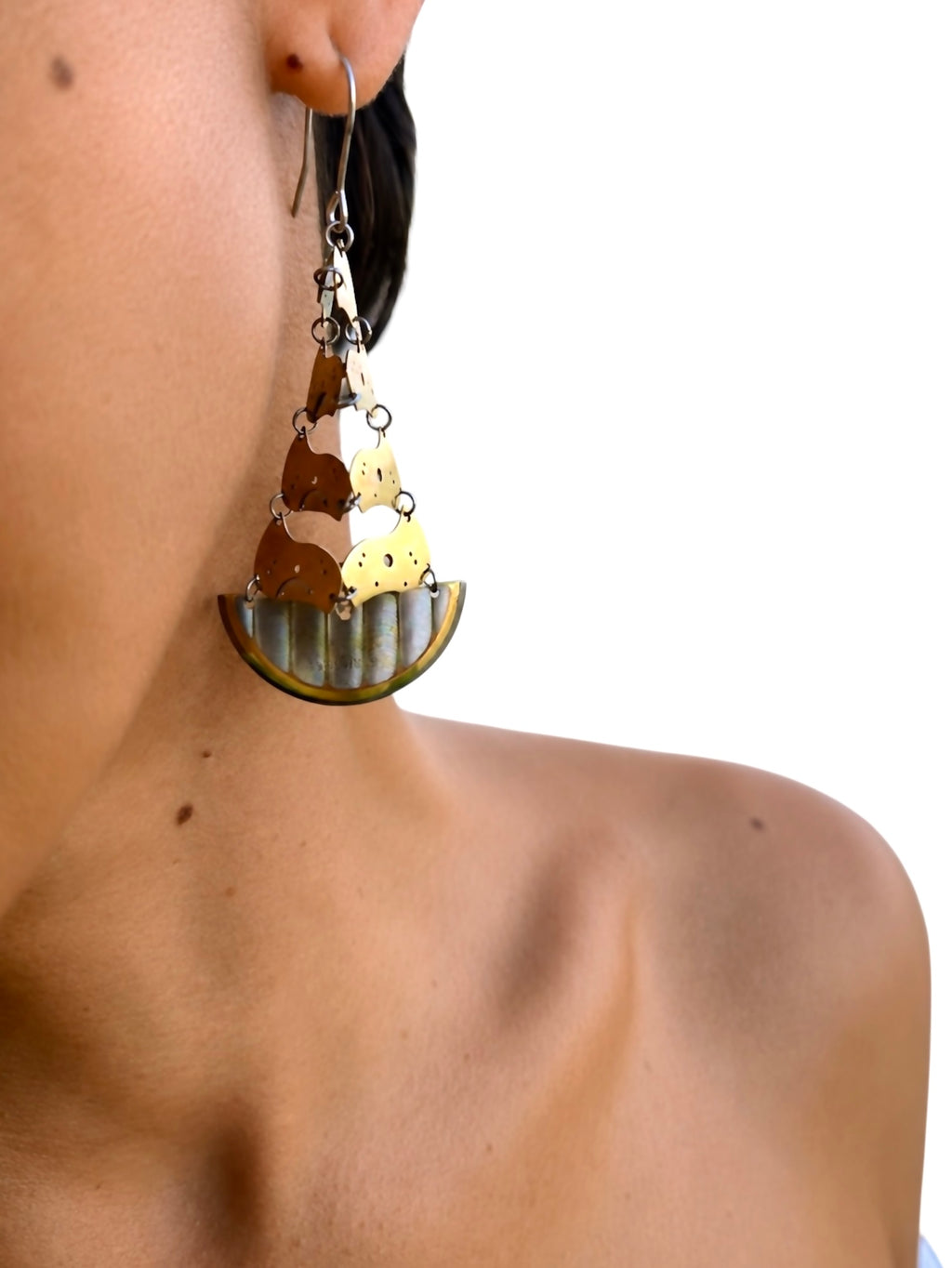 Kinetic Contemporary Earrings - Bitácora Collection - Flow