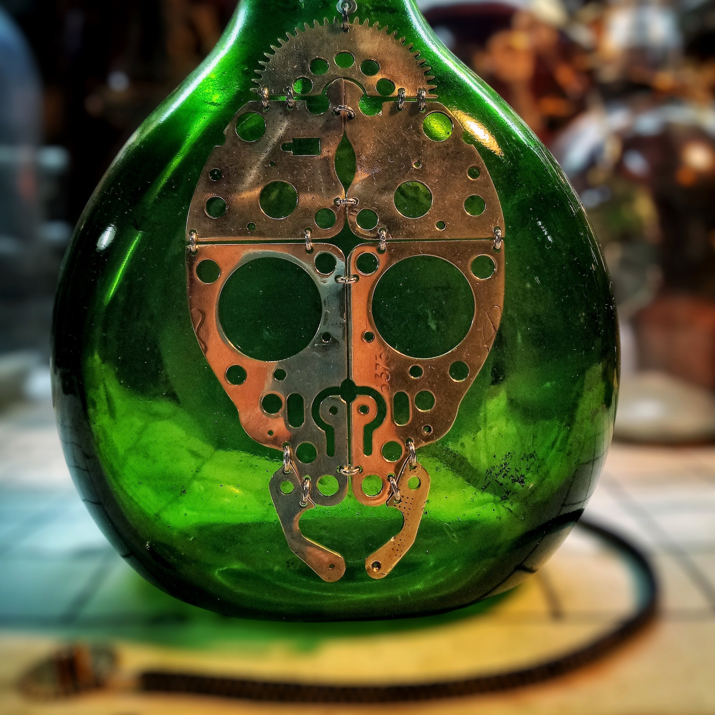 Metamorphosis – Bronze Mechanical Necklace – Bitácora Collection