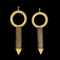Pendulum – Bronze Earrings – Reclaimed Watch Gear & Kinetic Chain – Bitácora Collection