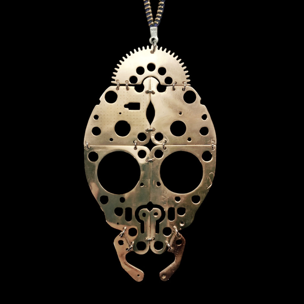 Sculptural Statement Necklace in Bronze - Contemporary Art Jewelry - Bitácora Collection - Metamorphosis
