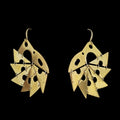 Folds – Bronze Articulated Earrings – Bitácora Collection