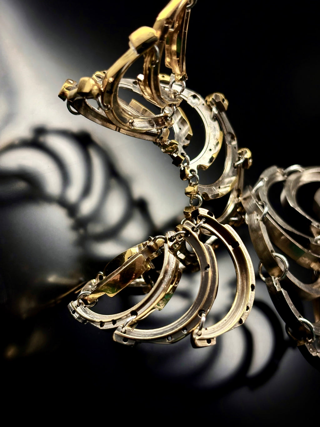 Articulated Structure Necklace - Sculptural Form - Bitácora Collection - Cycle