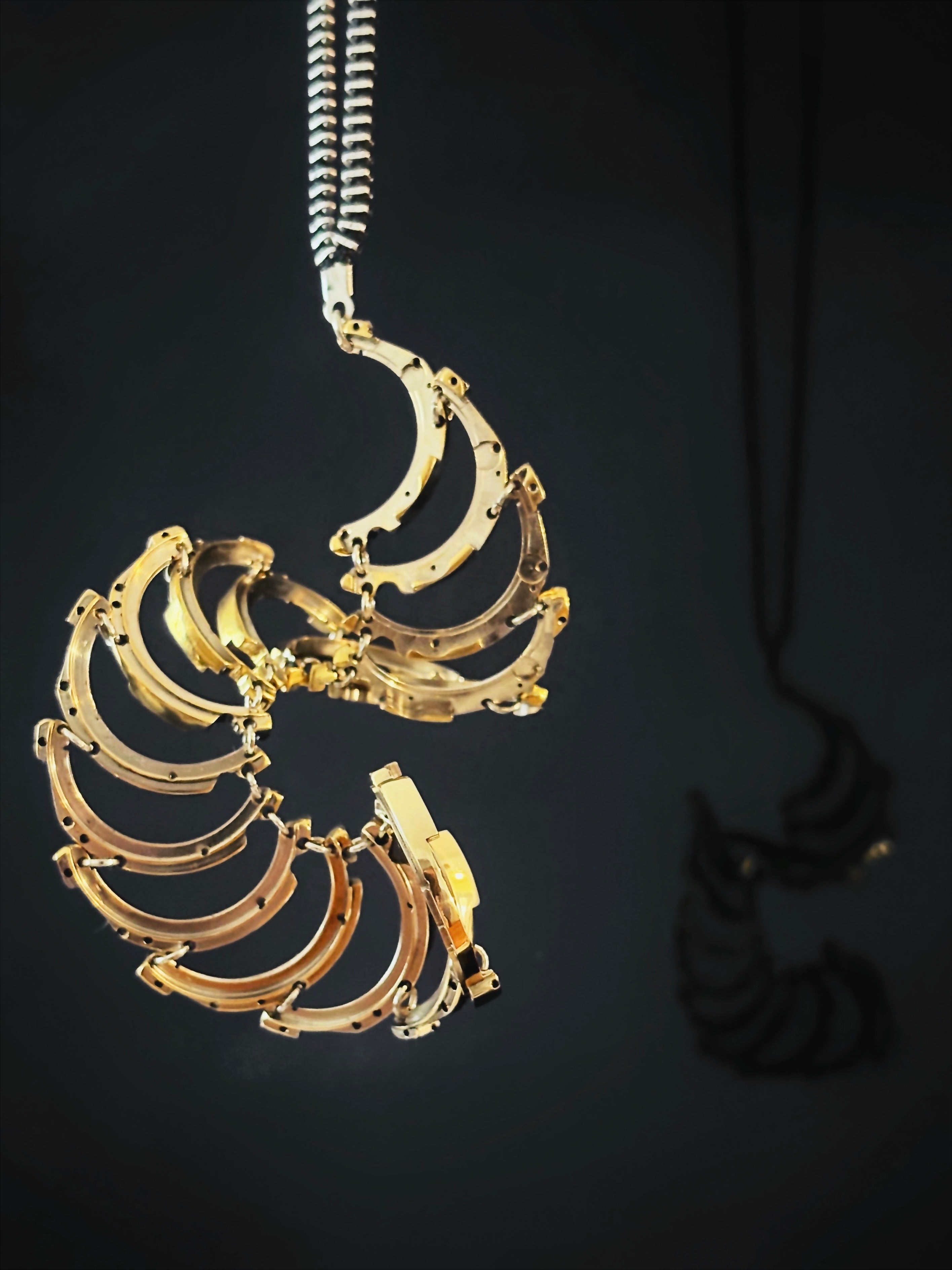 Articulated Structure Necklace - Sculptural Form - Bitácora Collection - Cycle