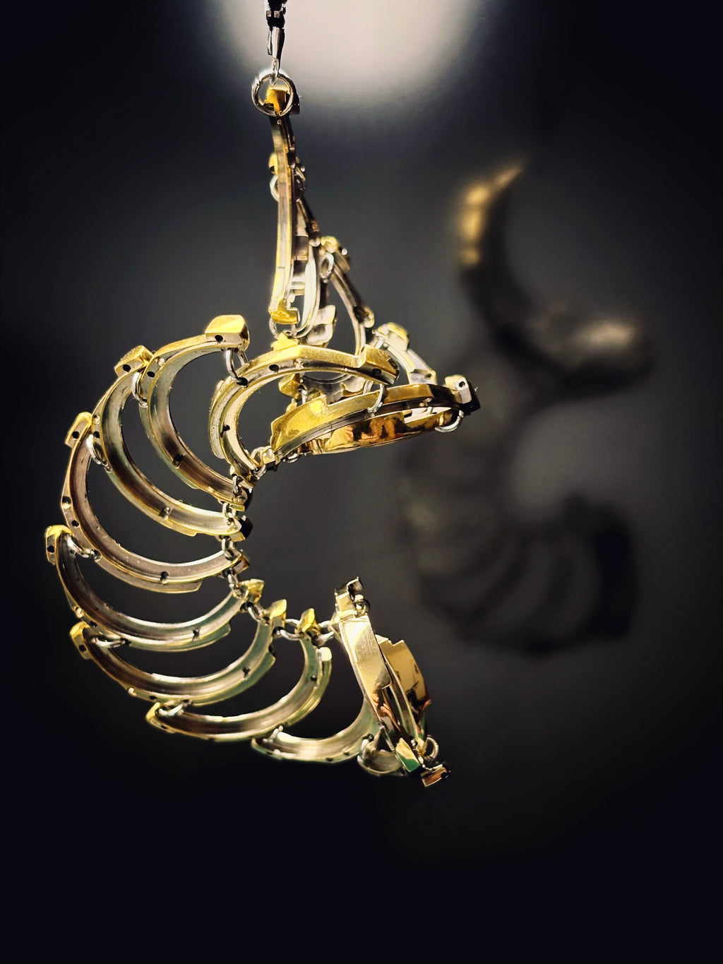 Articulated Structure Necklace - Sculptural Form - Bitácora Collection - Cycle