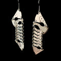 Articulated Watch Movement Earrings - Vertical Structure - Bitácora Collection - Spine