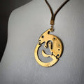 Articulated Mechanical Pendant - Sculptural Watch Fragment Necklace - Bitácora Collection - Crescent