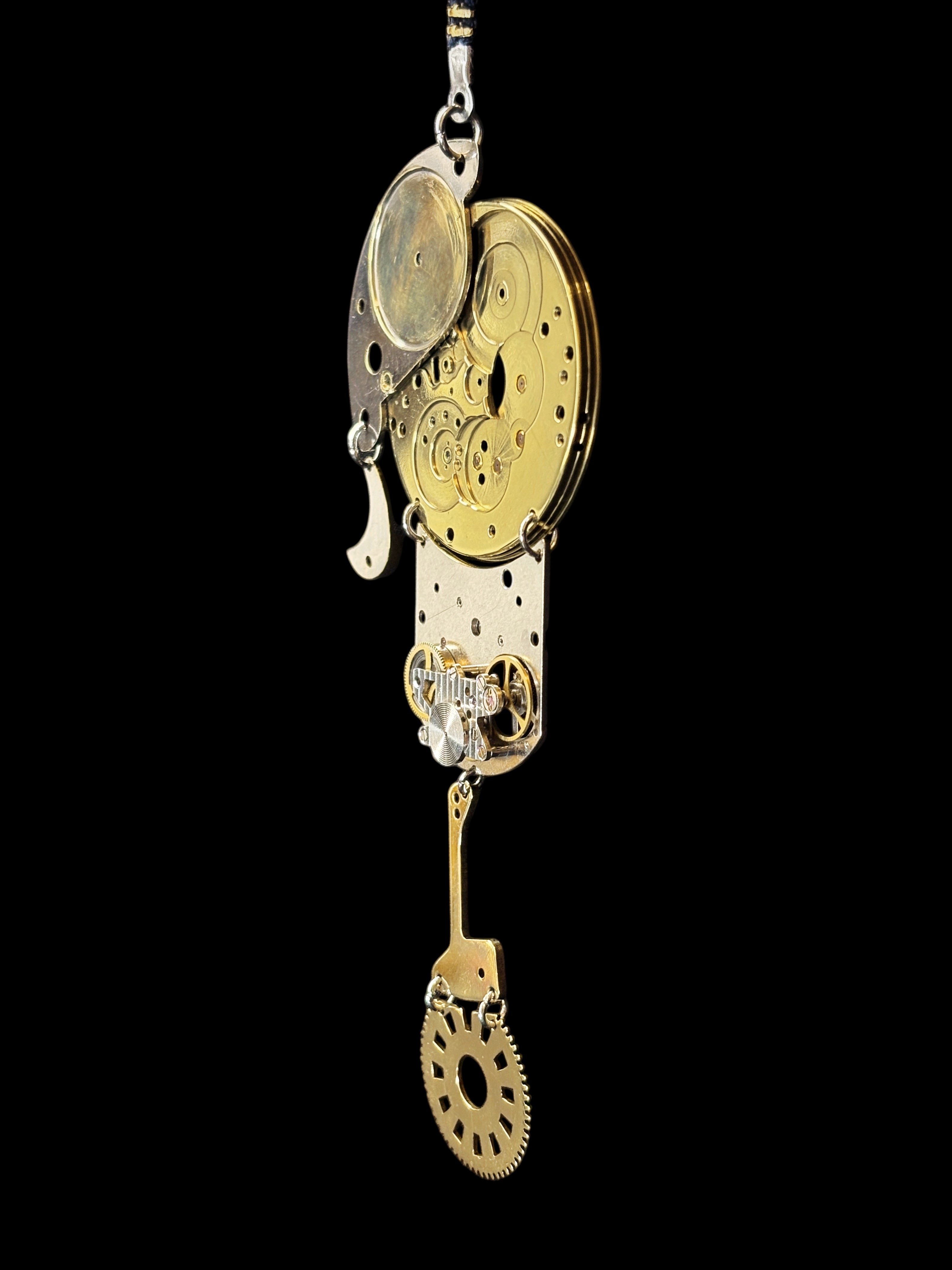 Bronze Mechanical Necklace - Figurative Sculptural Jewelry - One of a Kind Statement Piece - Bitácora Collection - Effigy -