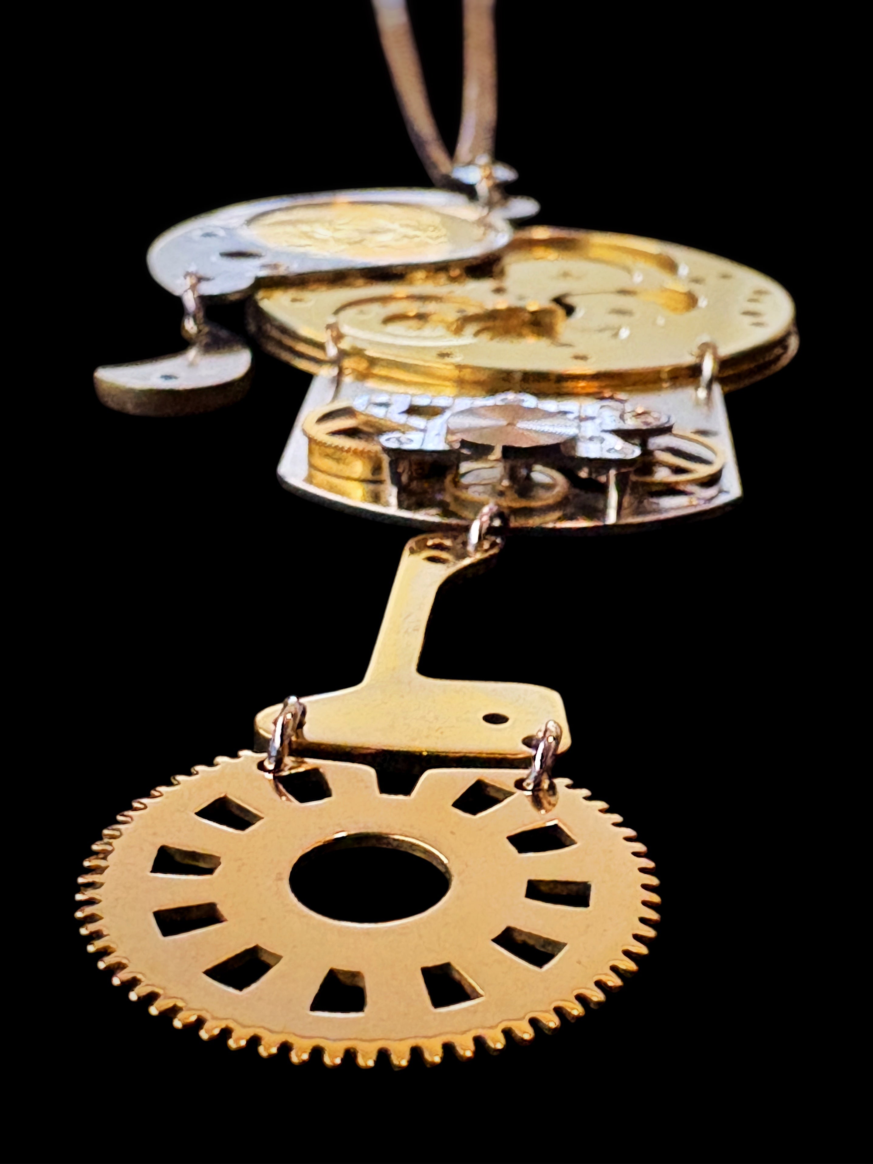 Bronze Mechanical Necklace - Figurative Sculptural Jewelry - One of a Kind Statement Piece - Bitácora Collection - Effigy -