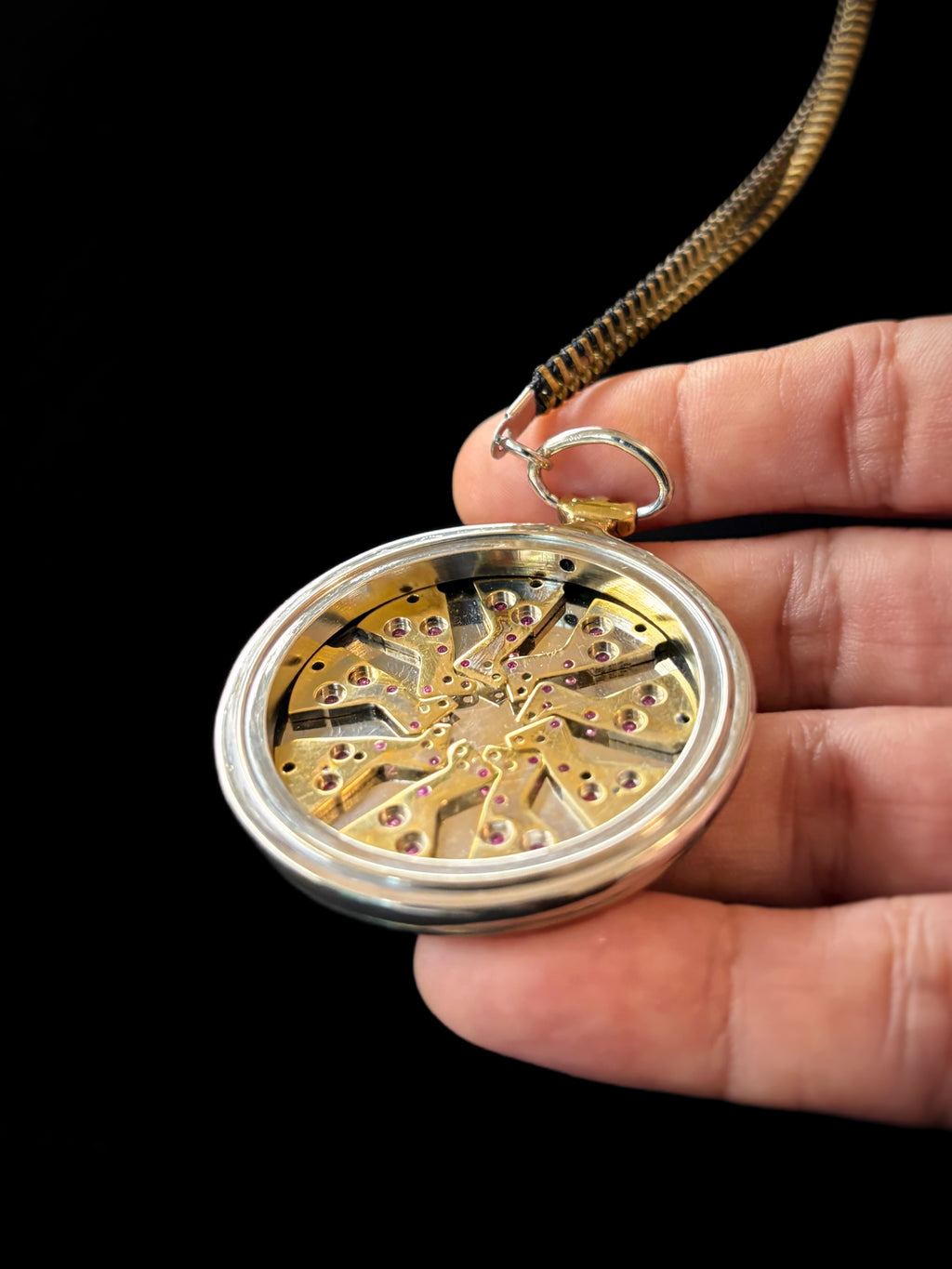 Mechanical Core Pendant - Radial Watch Movement Composition - Bitácora Collection - Nucleus