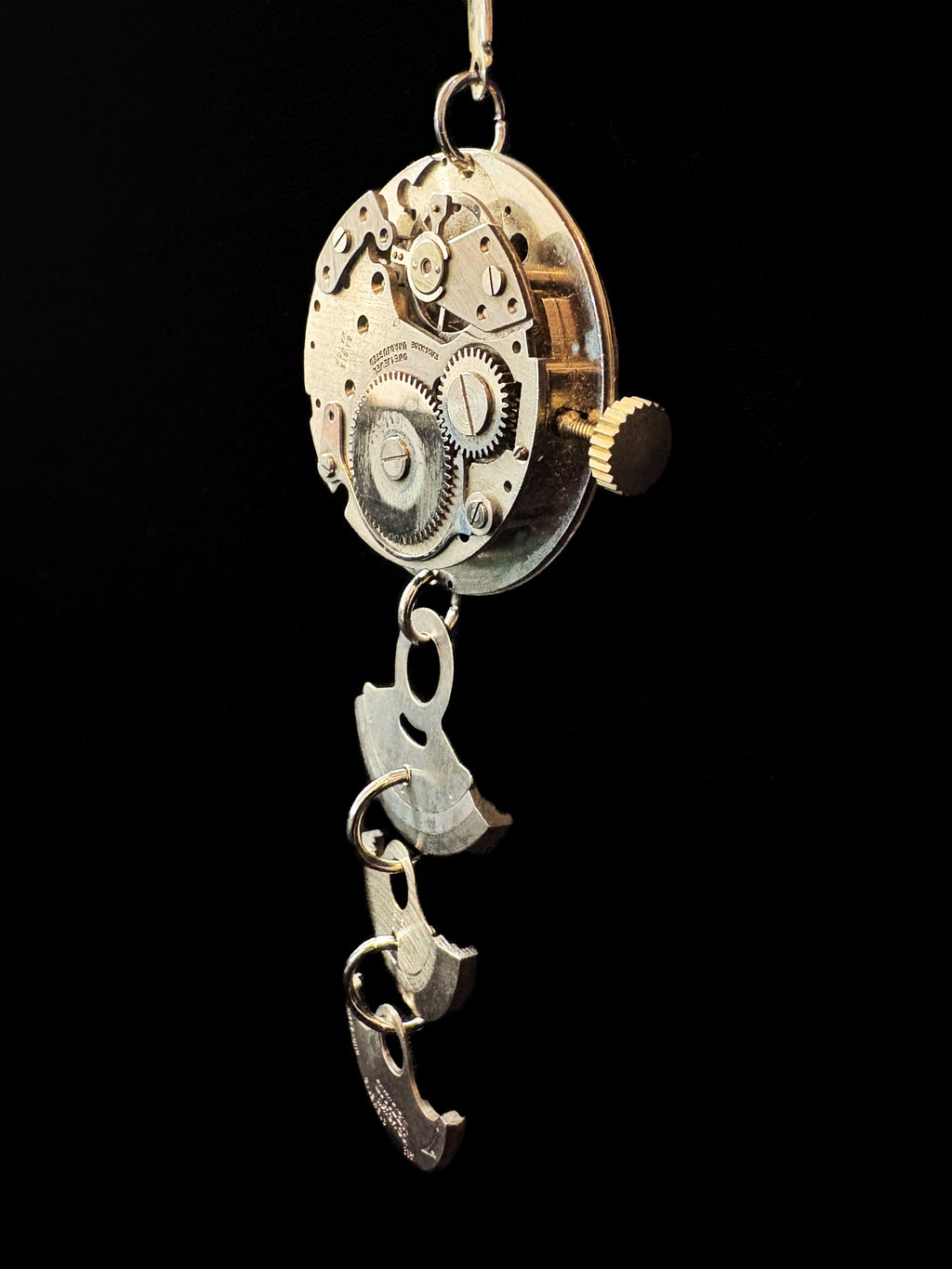 Watch Movement Pendant Necklace - Mechanical Jewelry - Bitácora Collection - Triax