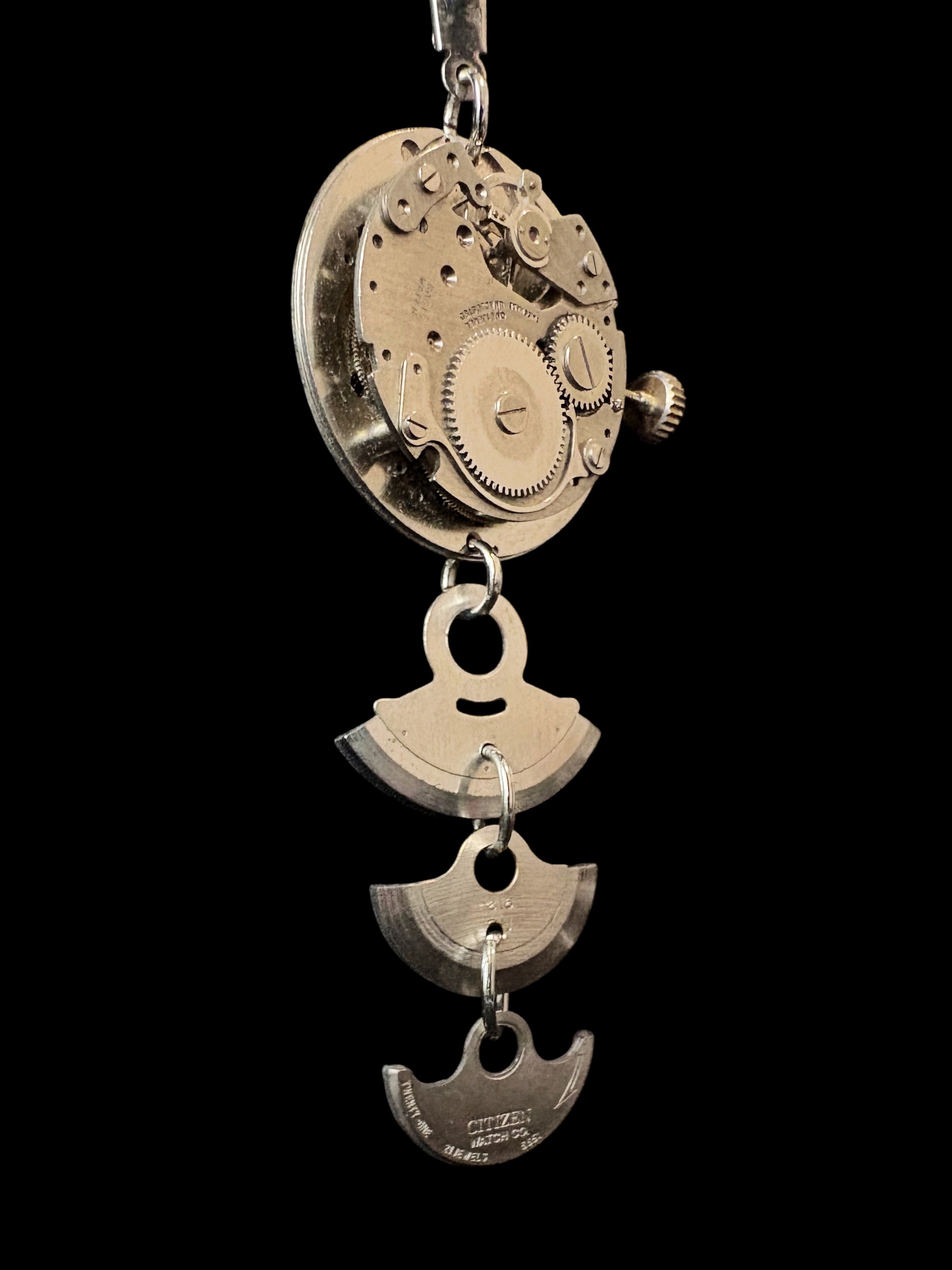 Watch Movement Pendant Necklace - Mechanical Jewelry - Bitácora Collection - Triax