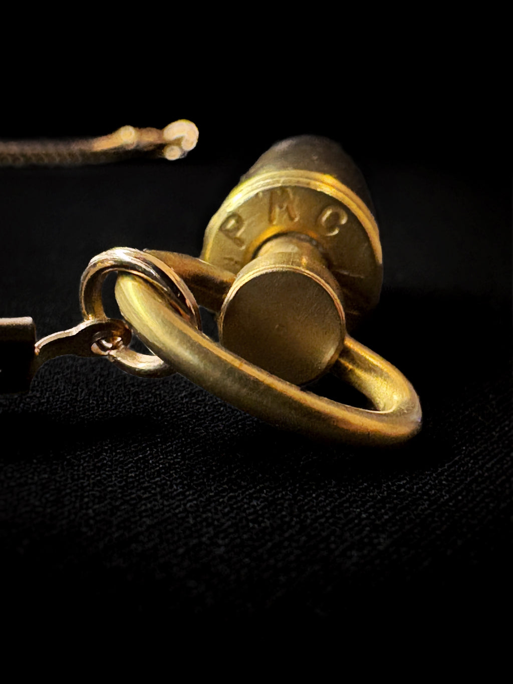 Bronze and Glass Pendant Necklace - Reclaimed Mechanical Key & Cartridge Object - Bitácora Collection - Capsule