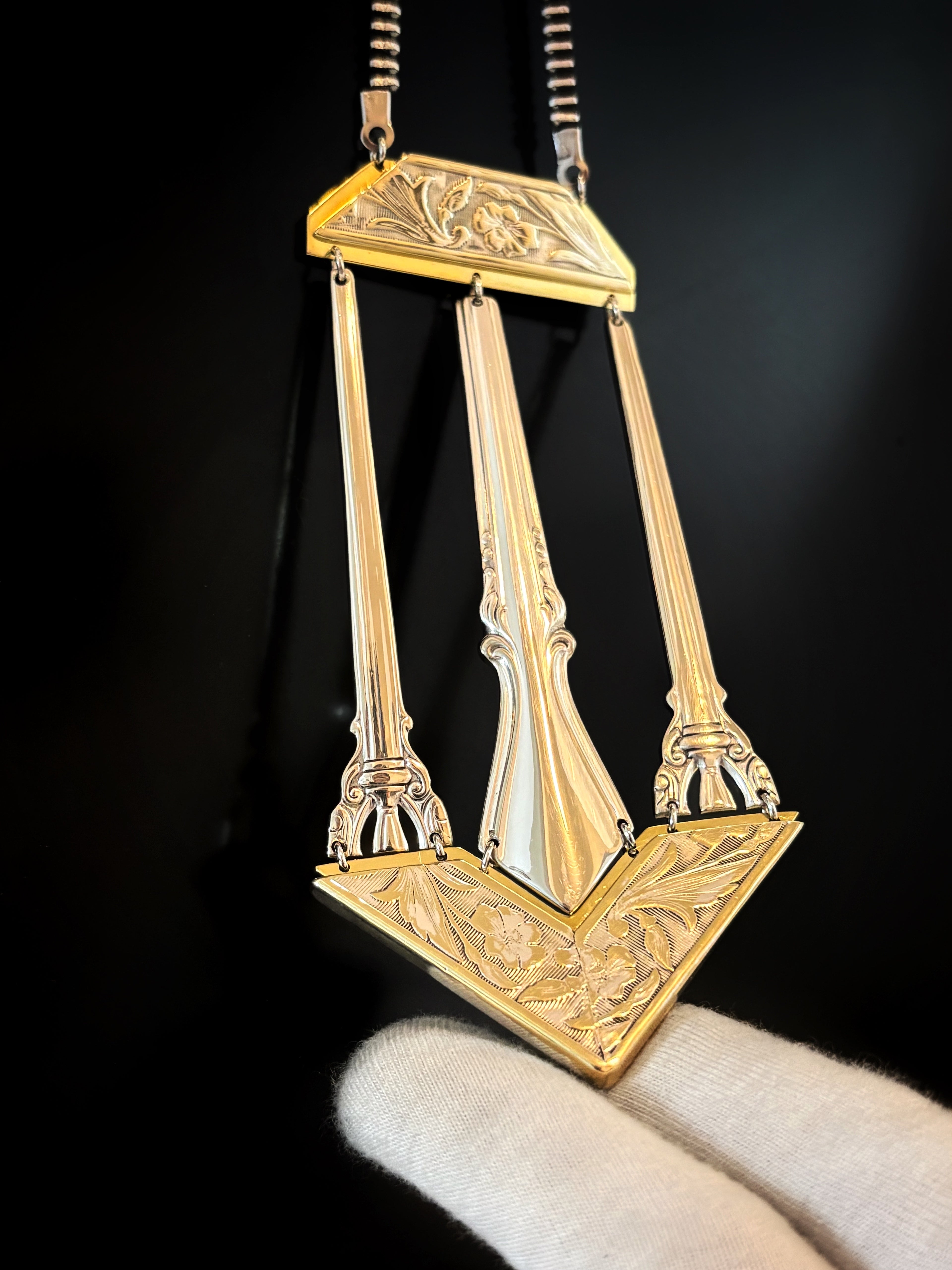 Triptych - Sculptural Necklace - Body Structure - Bitácora Collection