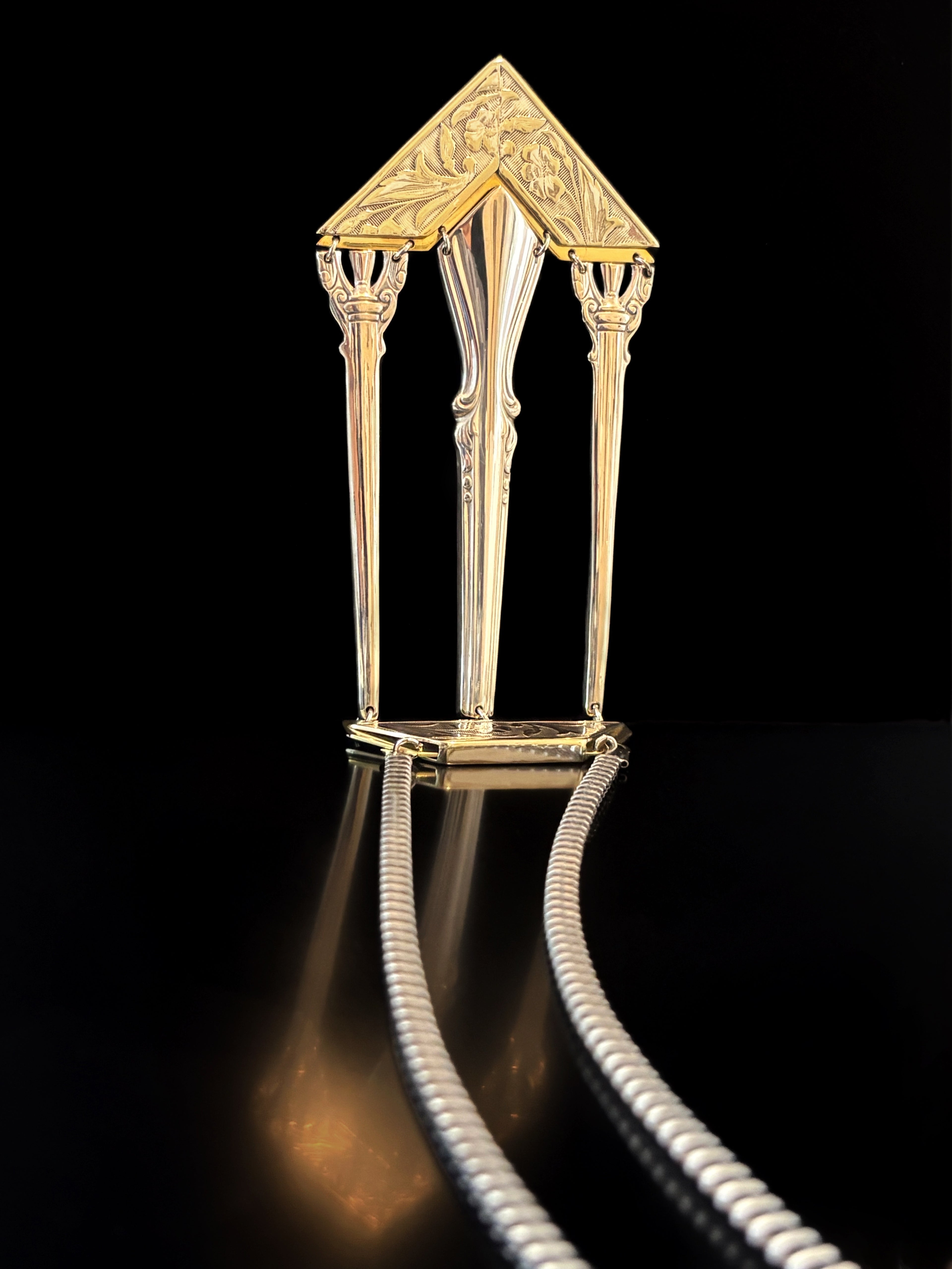 Triptych - Sculptural Necklace - Body Structure - Bitácora Collection