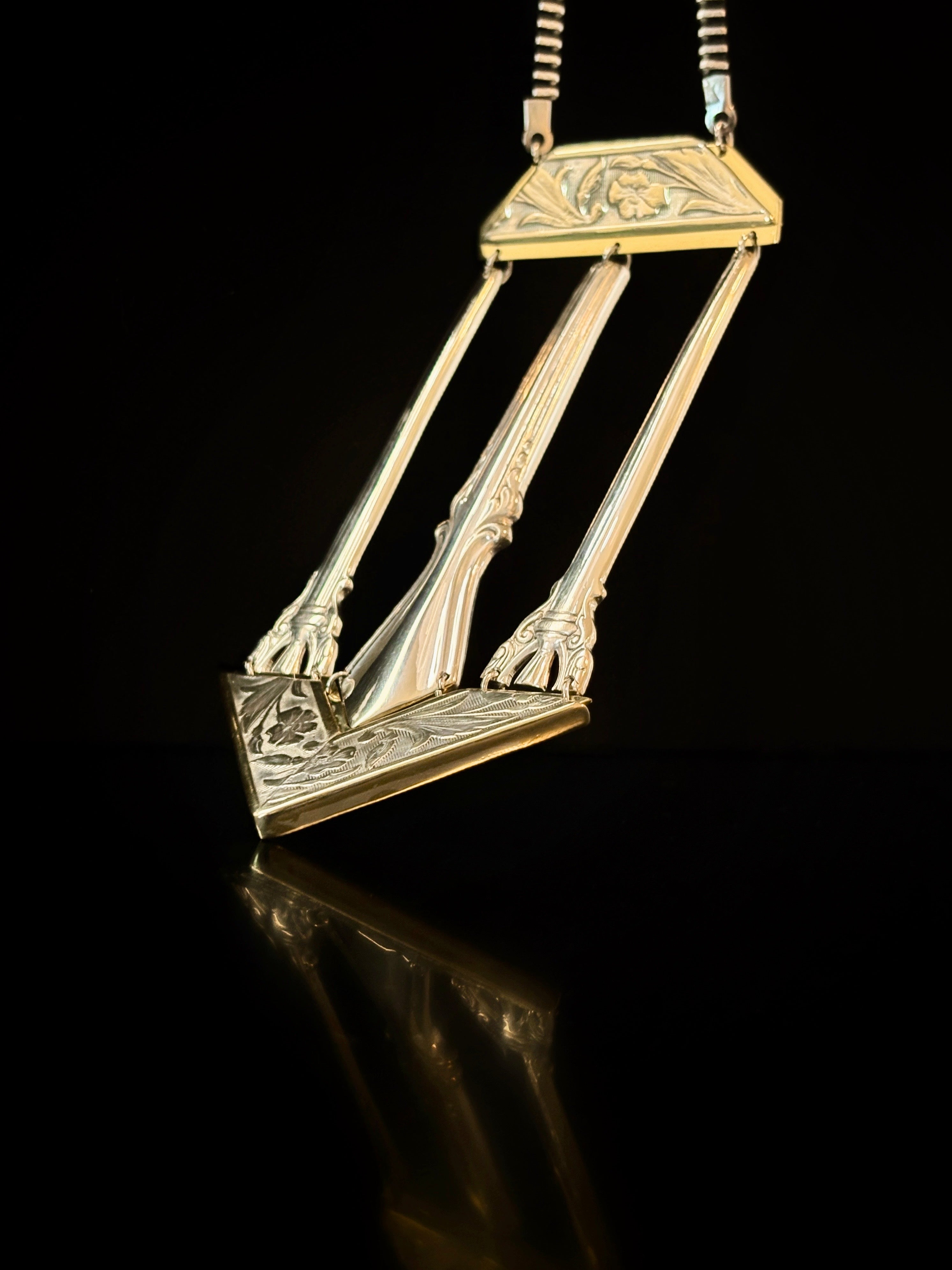 Triptych - Sculptural Necklace - Body Structure - Bitácora Collection