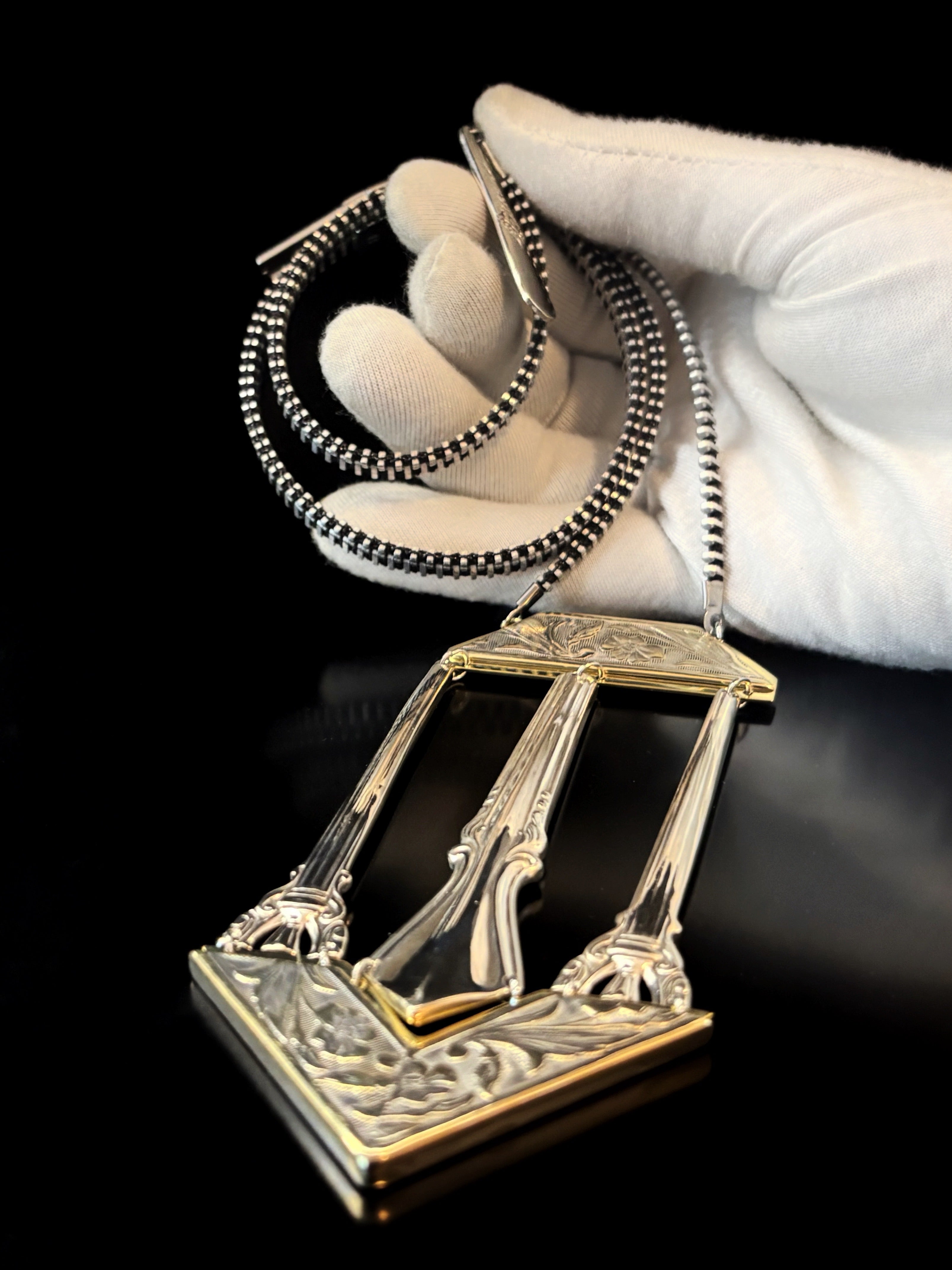 Triptych - Sculptural Necklace - Body Structure - Bitácora Collection
