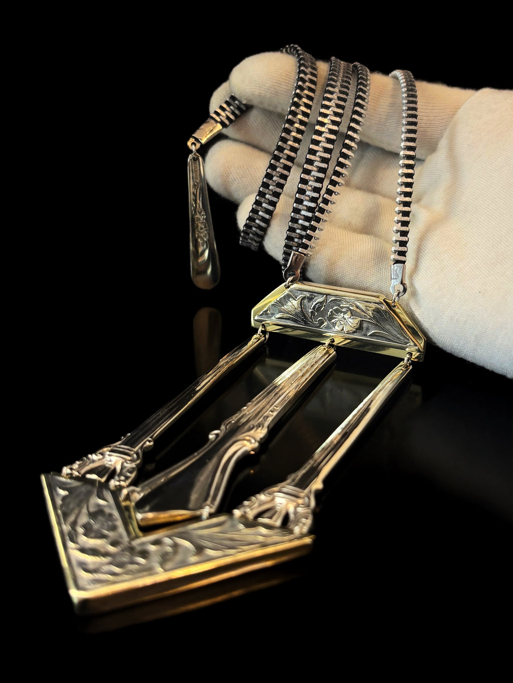 Triptych - Sculptural Necklace - Body Structure - Bitácora Collection