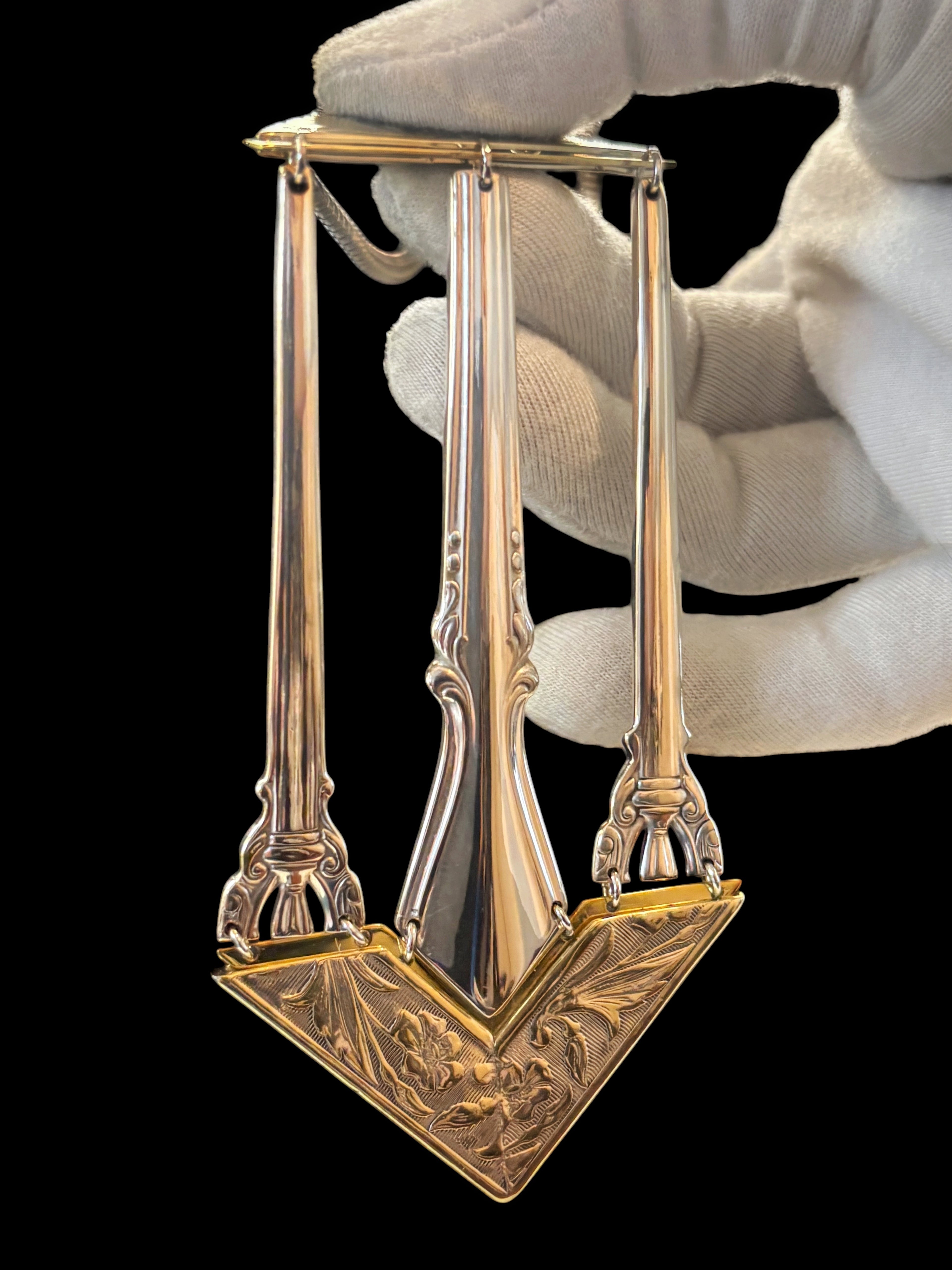 Triptych - Sculptural Necklace - Body Structure - Bitácora Collection