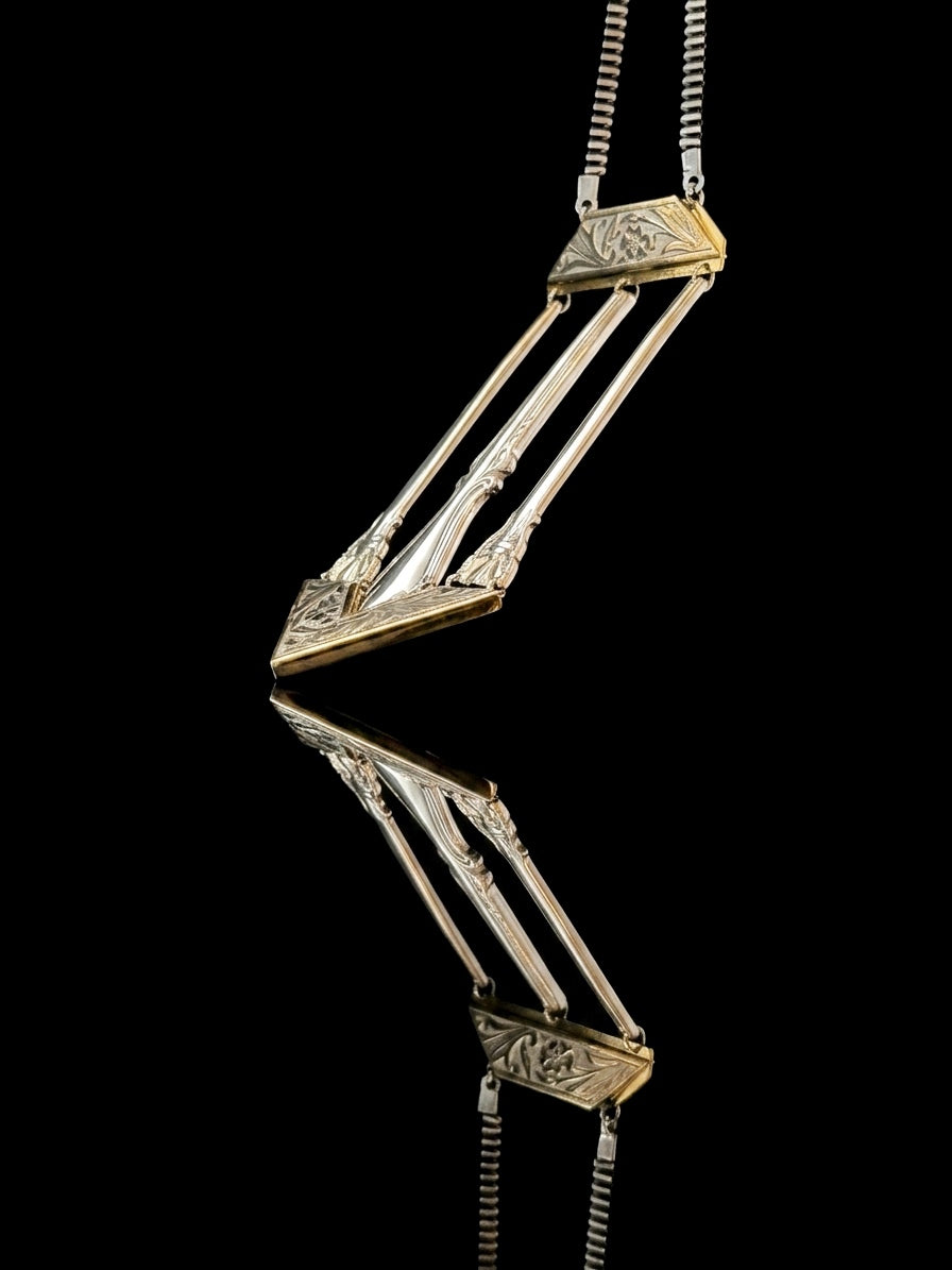 Triptych - Sculptural Necklace - Body Structure - Bitácora Collection