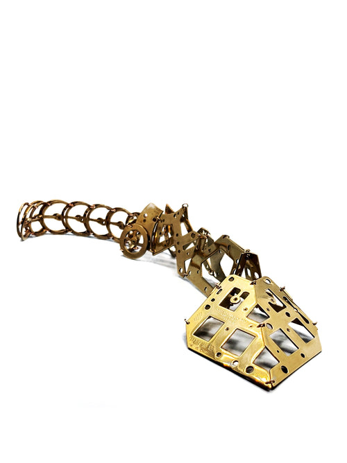 Architectural Statement Necklace - Reclaimed Watch Parts - Bitácora Collection - Vector