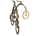 Mobile– Kinetic Brass Earrings with Suspended Watch Parts | Sculptural Jewelry
