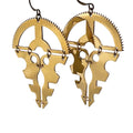 Dome-Inspired Bronze Earrings with Watch Mechanisms | Architectural Jewelry