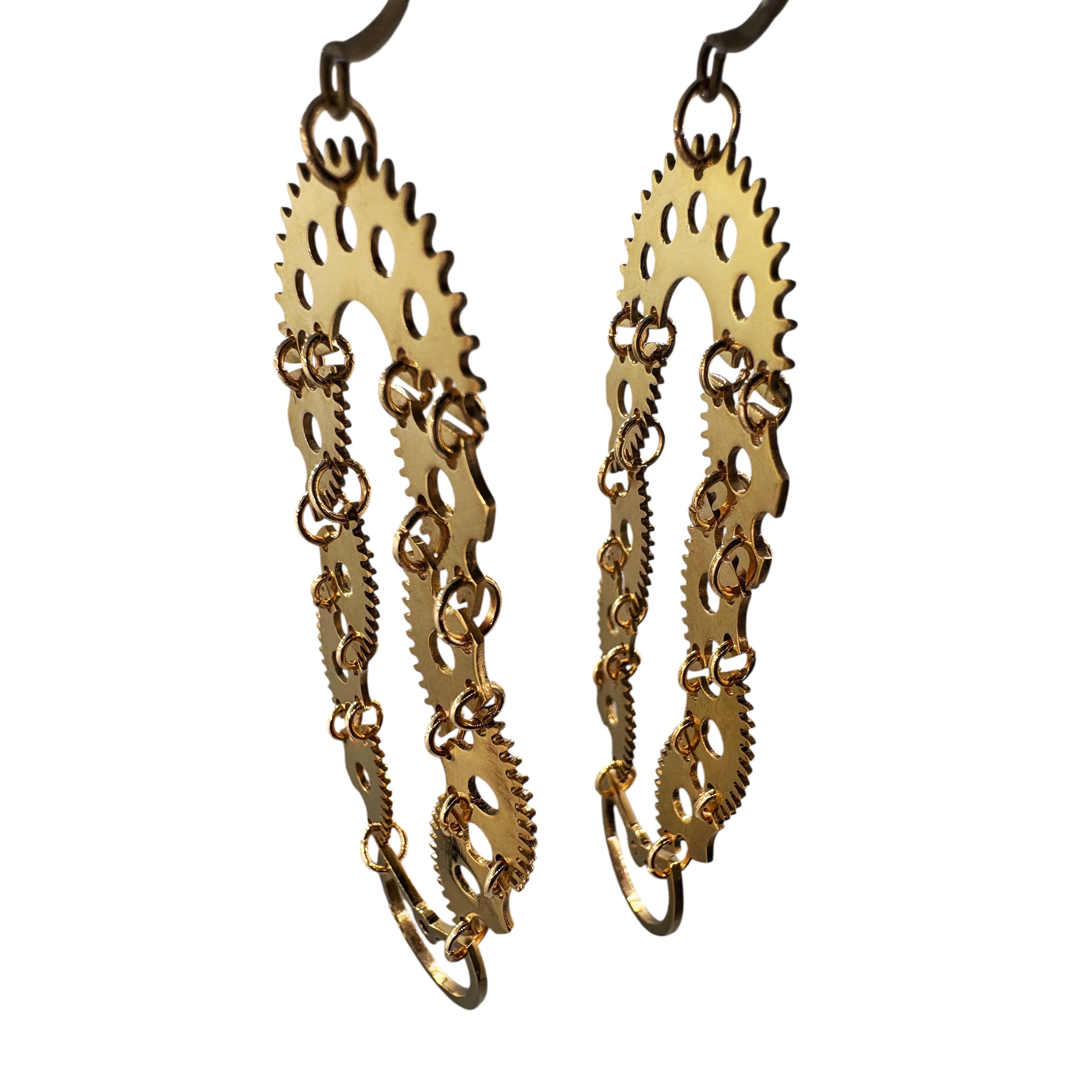 Arches – Statement Brass Earrings Bronze Watch Gears | Arch-Inspired Design