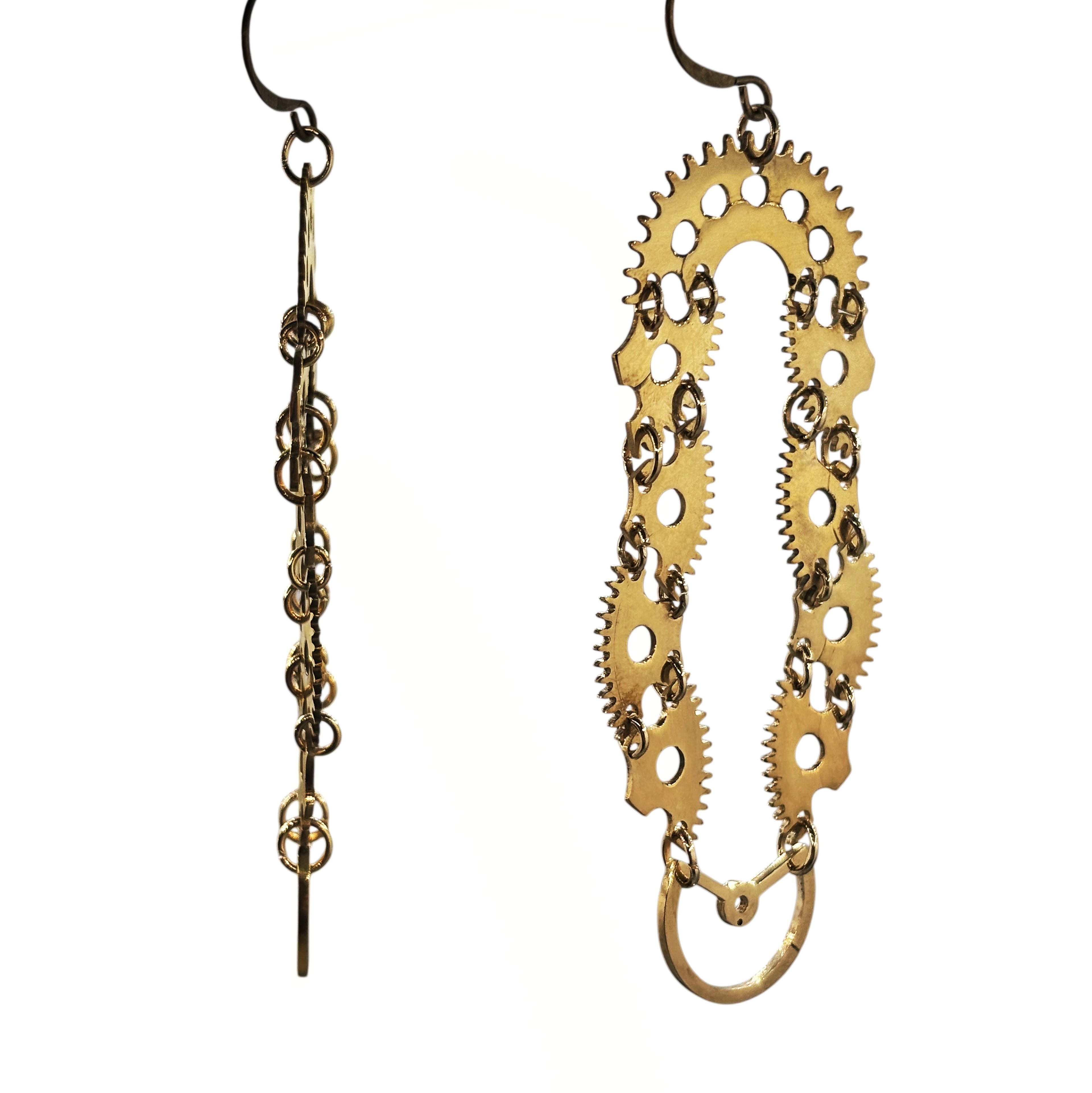 Arches – Statement Brass Earrings Bronze Watch Gears | Arch-Inspired Design